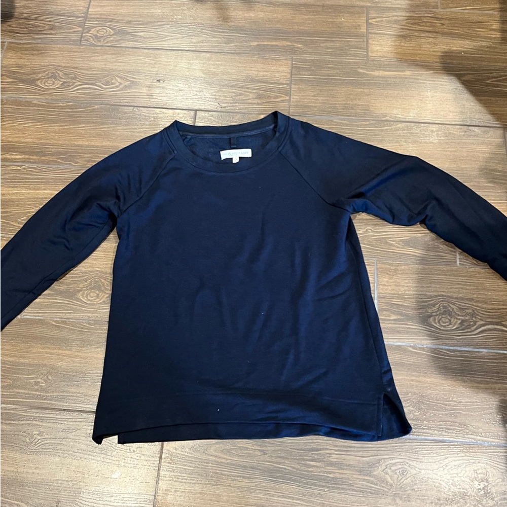 loft Navy Long Sleeve lined lightweight sweatshirt